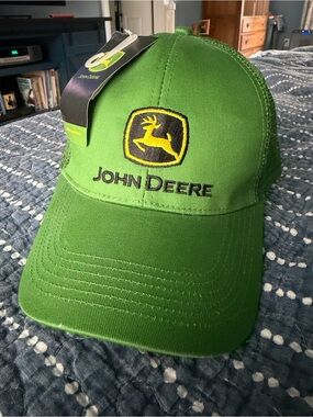 John Deere Green Trucker Hat Mesh Local Dealer Carolina Lawn Tractor NWT